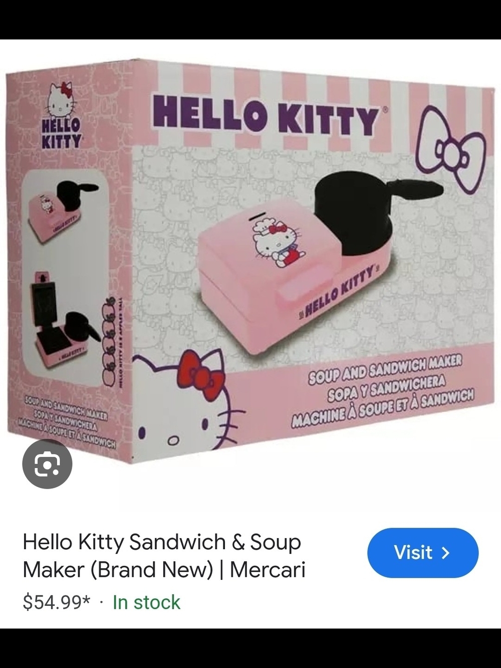Hello Kitty Pink Soup & Sandwich Maker Machine